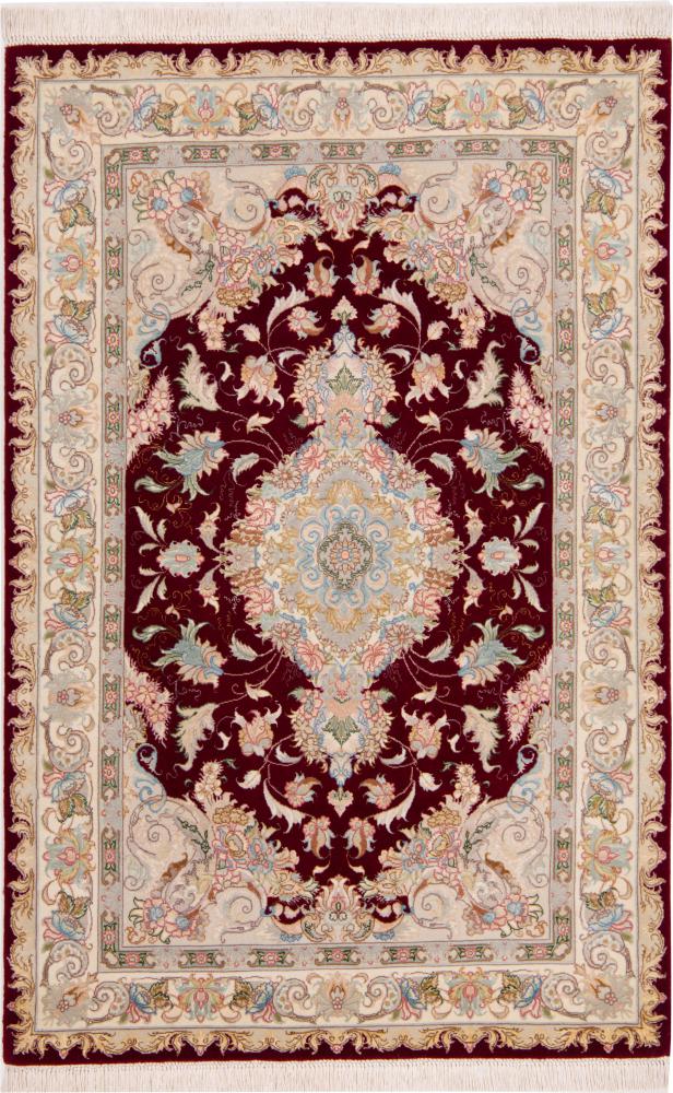 Tappeto persiano Tabriz 60Raj Ordito in Seta 155x103 155x103, Tappeto persiano Annodato a mano