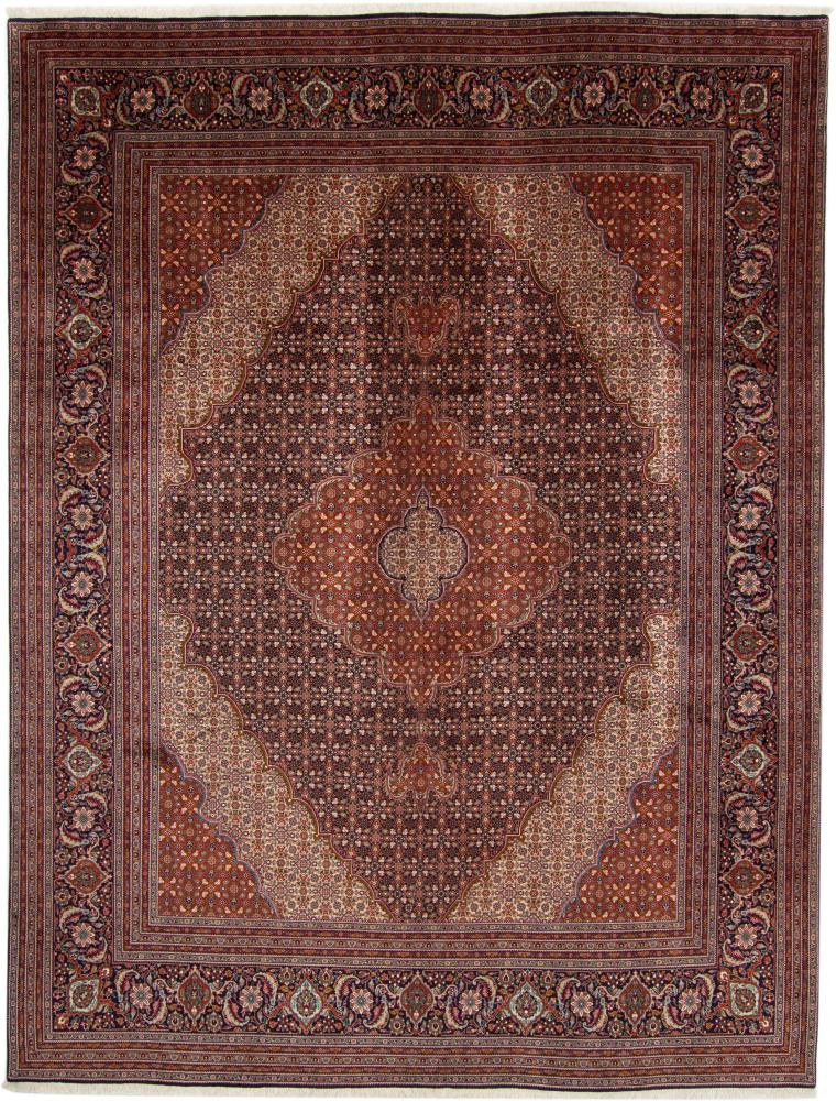 Tapete persa Tabriz 50Raj 12'9"x9'9" 12'9"x9'9", Tapete persa Atado à mão