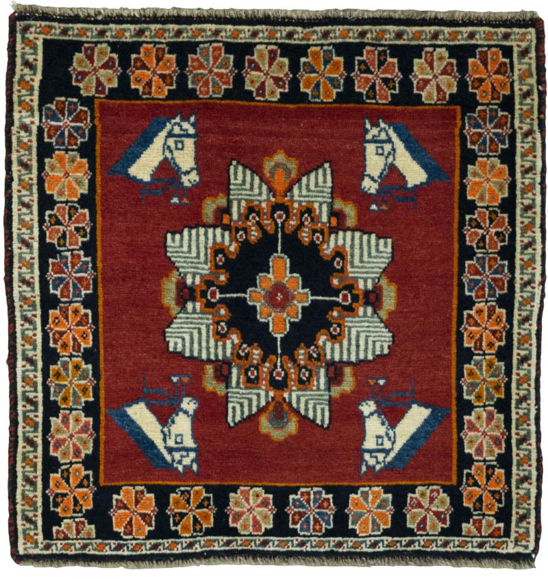 Tapis persan Shiraz 61x61 61x61, Tapis persan Noué à la main
