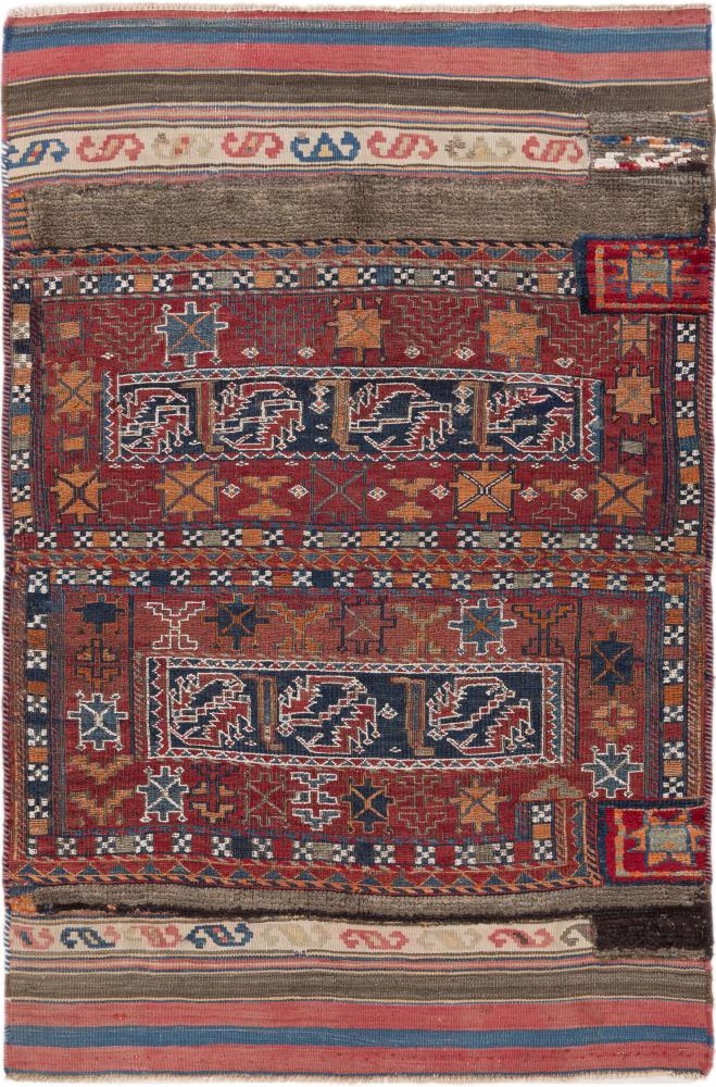 Persisk tæppe Kelim Patchwork 150x98 150x98, Persisk tæppe Håndvævet