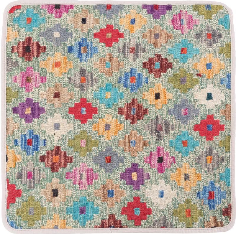 Afghan rug Kilim Afghan Cushion Cover 50x50 50x50, Persian Rug Knotted by hand