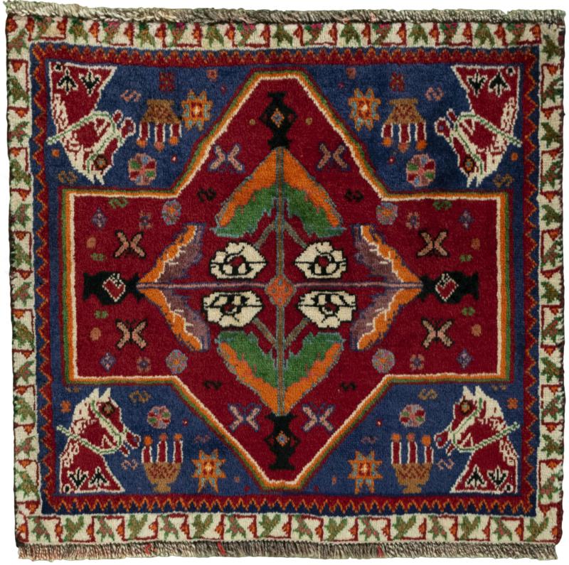 Tappeto persiano Shiraz 58x59 58x59, Tappeto persiano Annodato a mano