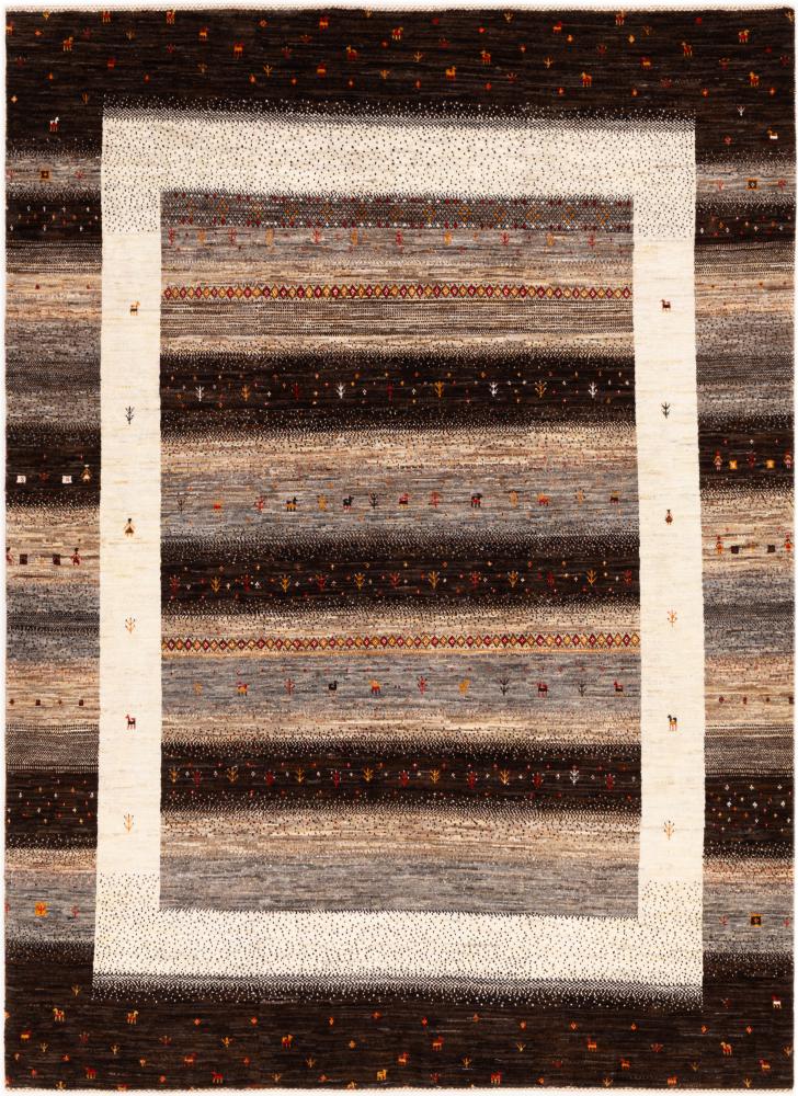 Persian Rug Persian Gabbeh Loribaft Nowbaft 7'11"x5'10" 7'11"x5'10", Persian Rug Knotted by hand