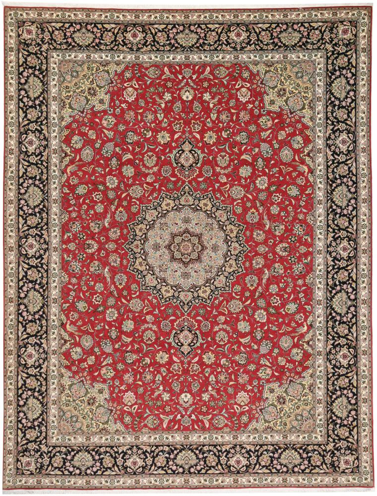 Tapete persa Tabriz 50Raj 13'0"x9'11" 13'0"x9'11", Tapete persa Atado à mão