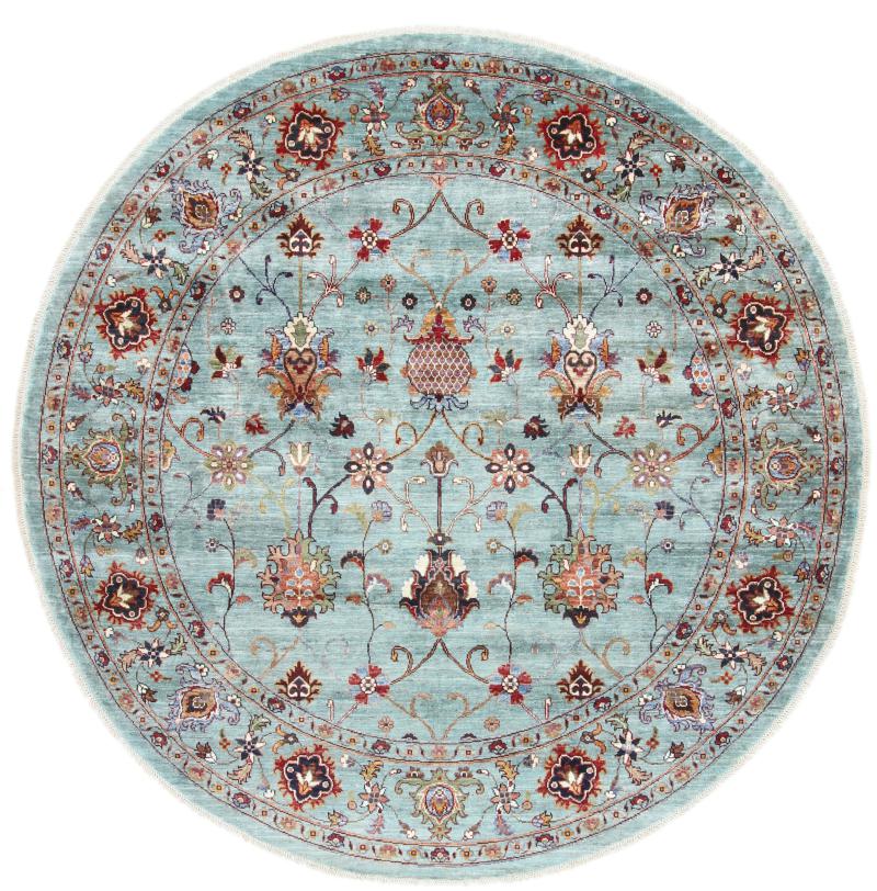 Tapis afghan Arijana Klassik 204x204 204x204, Tapis persan Noué à la main