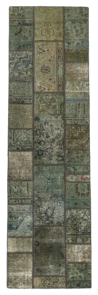  ペルシャ絨毯 パッチワーク 258x76 258x76,  ペルシャ絨毯 手織り