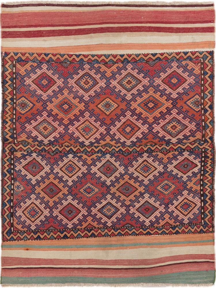 Persisk tæppe Kelim Patchwork 150x110 150x110, Persisk tæppe Håndvævet