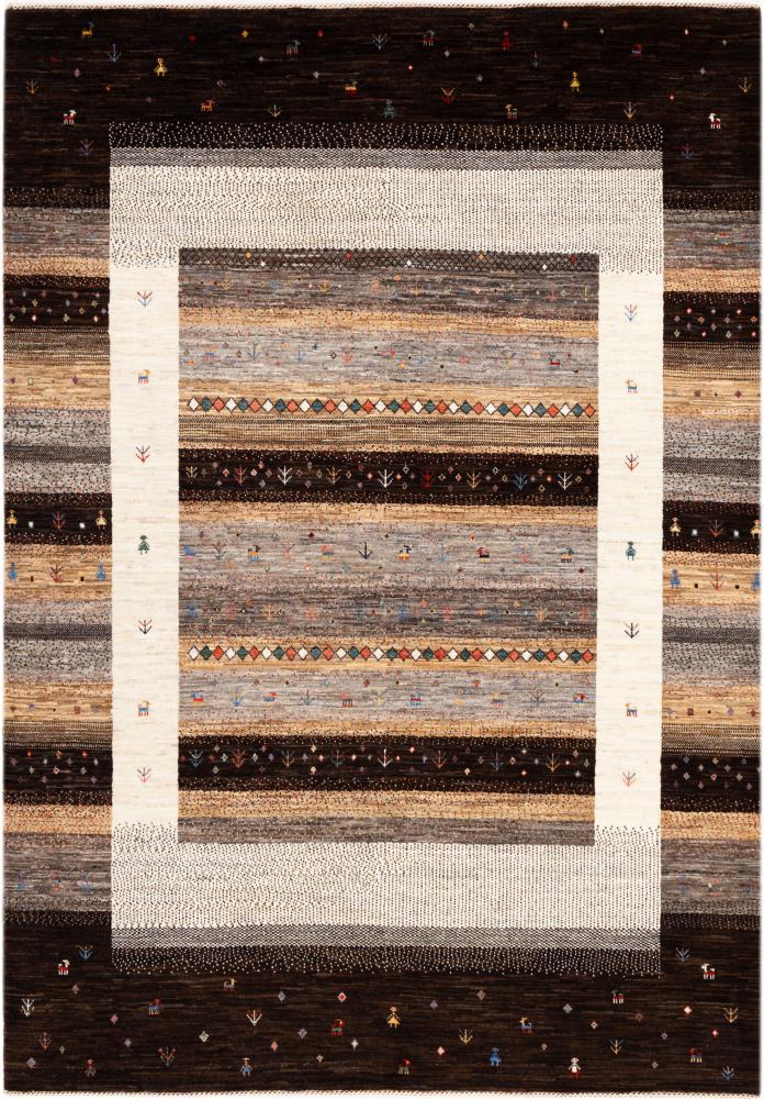 Tapis persan Persan Gabbeh Loribaft Nowbaft 250x176 250x176, Tapis persan Noué à la main