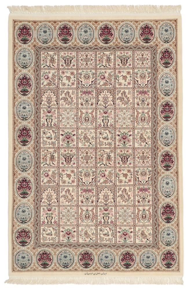 Alfombra persa Isfahán Urdimbre de Seda 193x132 193x132, Alfombra persa Anudado a mano