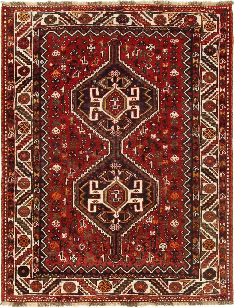 Persian Rug Ghashghai 6'10"x5'4" 6'10"x5'4", Persian Rug Knotted by hand