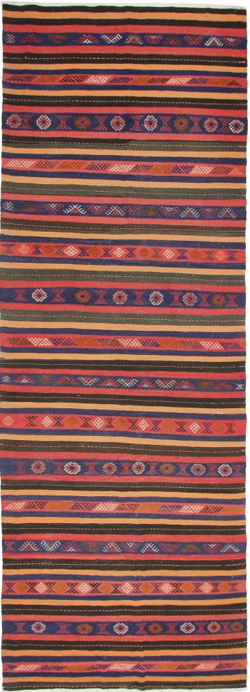 Tapete persa Kilim Fars Azerbaijan Antigo 14'6"x5'1" 14'6"x5'1", Tapete persa Tecido à mão