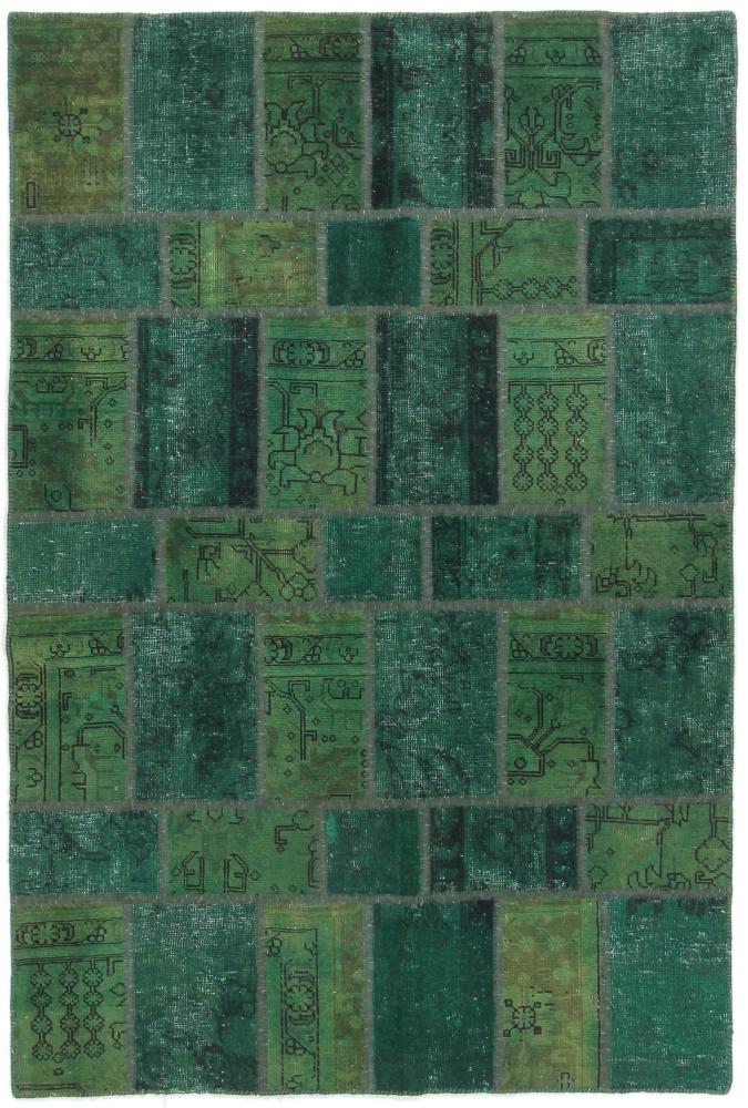 Perserteppich Patchwork 207x136 207x136, Perserteppich Handgeknüpft