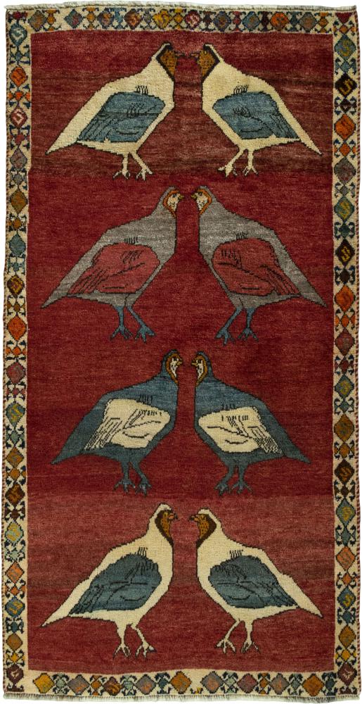 Persian Rug Persian Gabbeh Ghashghai 185x99 185x99, Persian Rug Knotted by hand