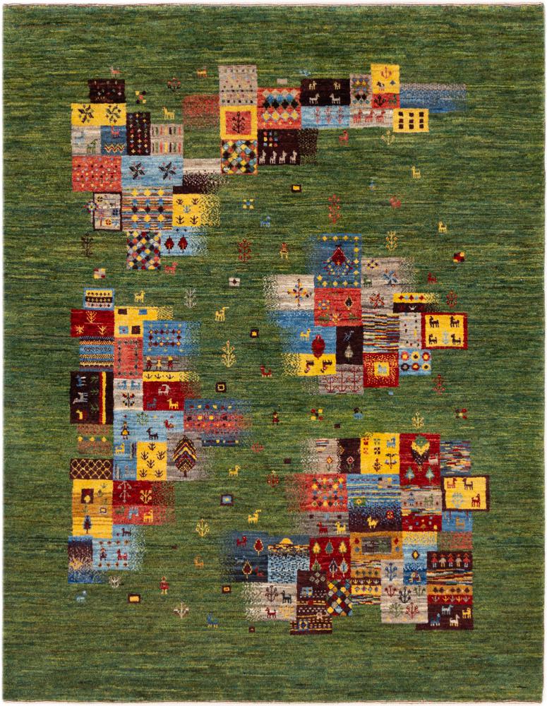 Persian Rug Persian Gabbeh Loribaft Nowbaft 6'2"x4'10" 6'2"x4'10", Persian Rug Knotted by hand