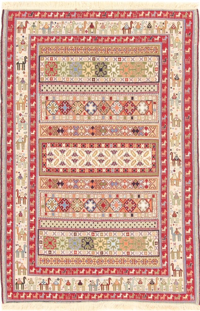 Tapete persa Kilim Soozani 149x101 149x101, Tapete persa Tecido à mão