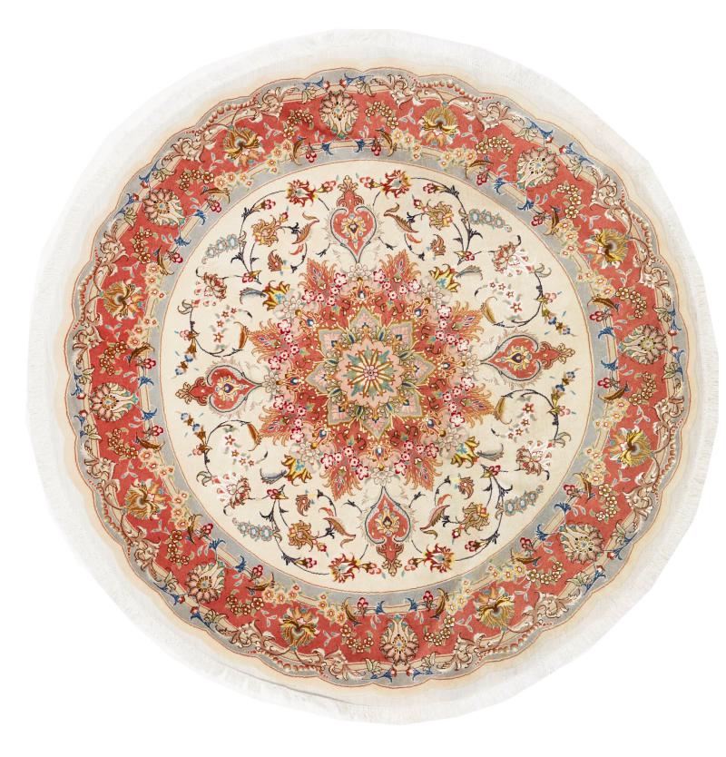 Perzisch tapijt Tabriz 50Raj 154x154 154x154, Perzisch tapijt Handgeknoopte