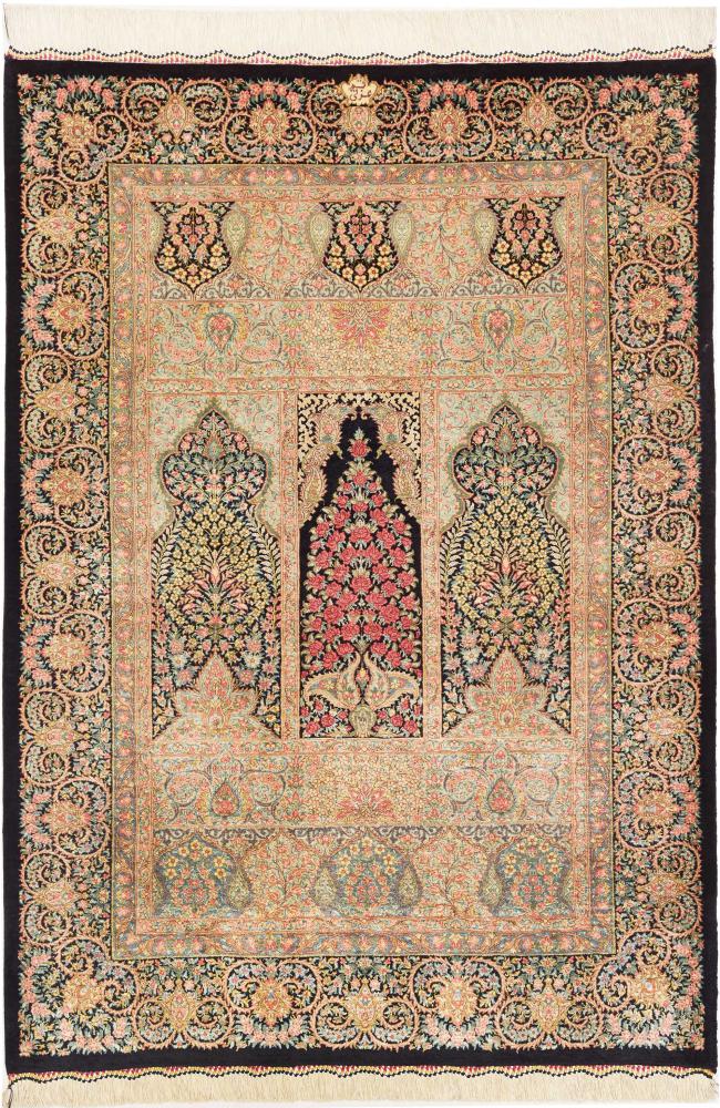 Persisk tæppe Ghom Silke 117x81 117x81, Persisk tæppe Knyttet i hånden