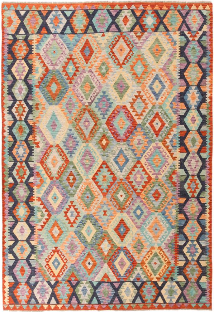 Afghanischer Teppich Kelim Afghan 299x210 299x210, Perserteppich Handgewebt