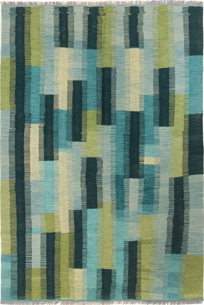Afghanischer Teppich Kelim Modern 8'3"x5'6" 8'3"x5'6", Perserteppich Handgewebt