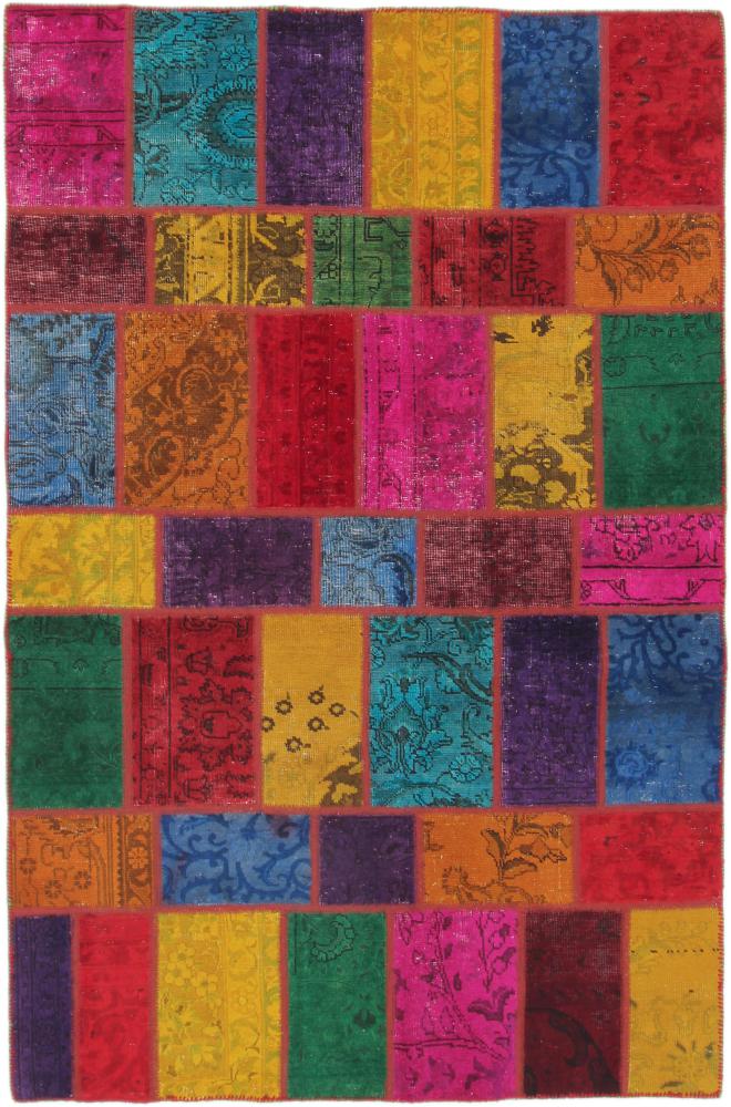 Tapete persa Patchwork 209x137 209x137, Tapete persa Atado à mão