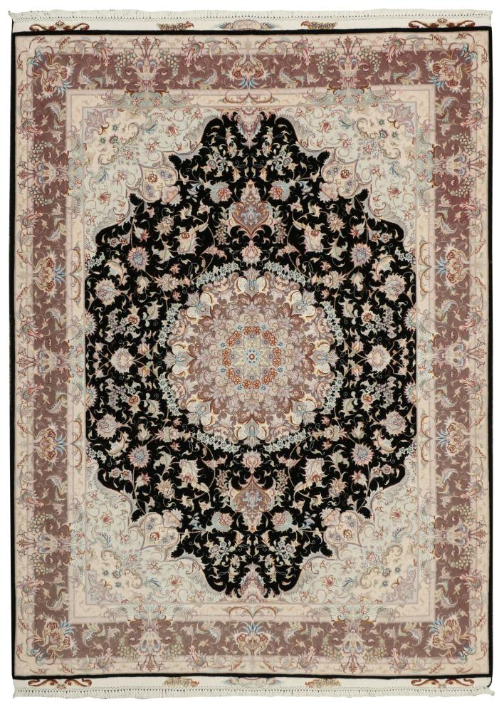 Tapis persan Tabriz 50Raj Chaîne de Soie 204x155 204x155, Tapis persan Noué à la main
