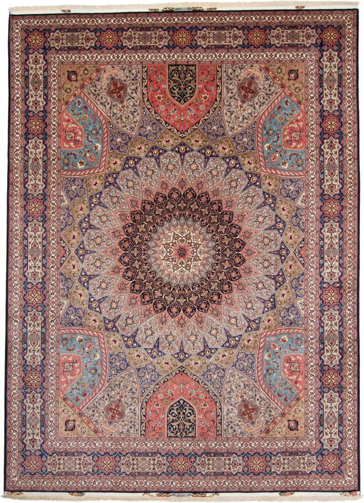 Tapete persa Tabriz 50Raj 13'5"x9'11" 13'5"x9'11", Tapete persa Atado à mão