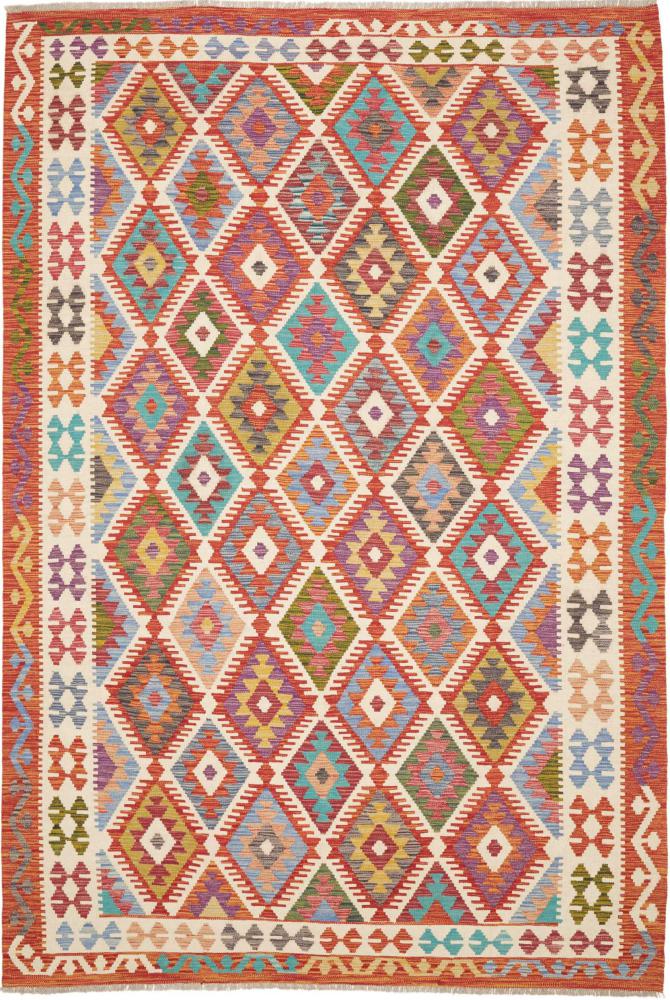 Afghaans tapijt Kelim Afghan 302x204 302x204, Perzisch tapijt Handgeweven