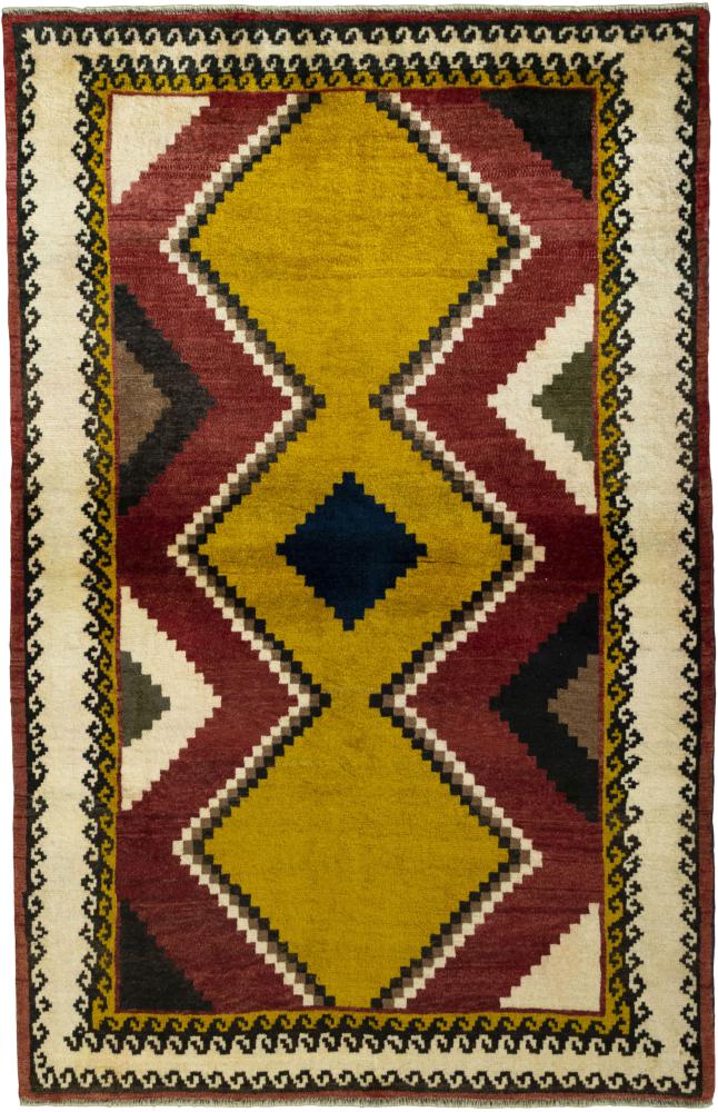 Tapis persan Persan Gabbeh Ghashghai 196x128 196x128, Tapis persan Noué à la main