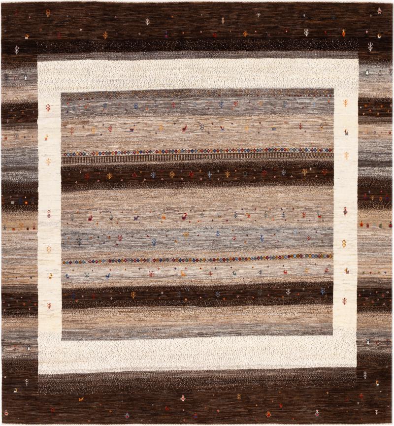 Tapis persan Persan Gabbeh Loribaft Nowbaft 268x250 268x250, Tapis persan Noué à la main