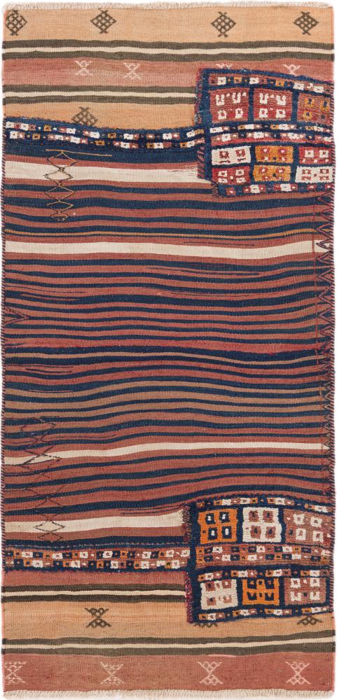 Persisk tæppe Kelim Patchwork 170x82 170x82, Persisk tæppe Håndvævet