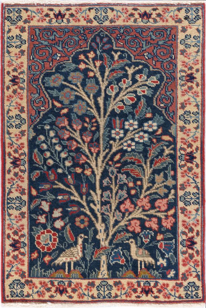 Persisk tæppe Isfahan Khoy Gamle 75x52 75x52, Persisk tæppe Knyttet i hånden