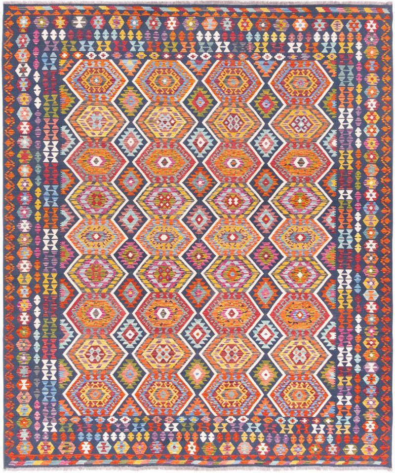 Afghanischer Teppich Kelim Afghan 398x310 398x310, Perserteppich Handgewebt