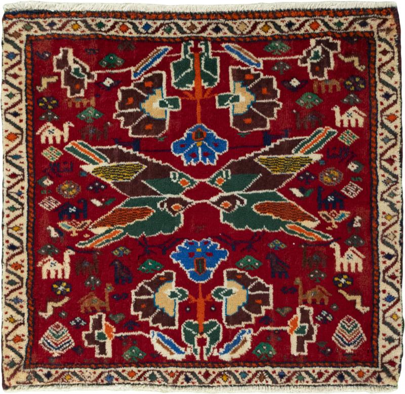 Tapis persan Shiraz 66x69 66x69, Tapis persan Noué à la main