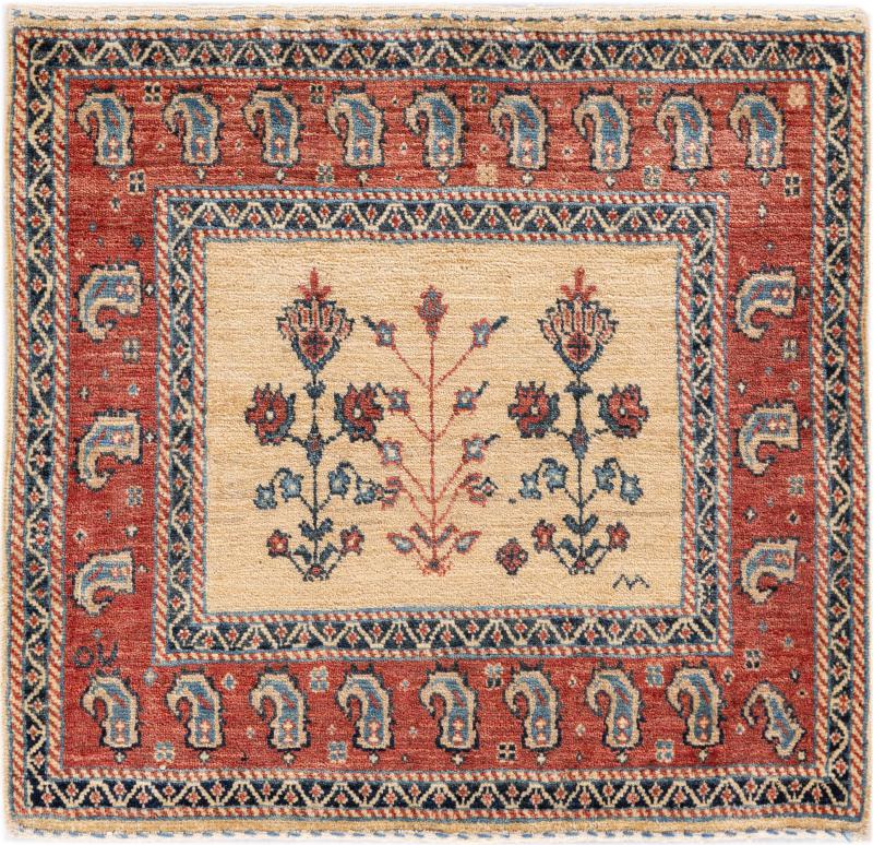 Tapis persan Persan Gabbeh Loribaft Z 71x75 71x75, Tapis persan Noué à la main