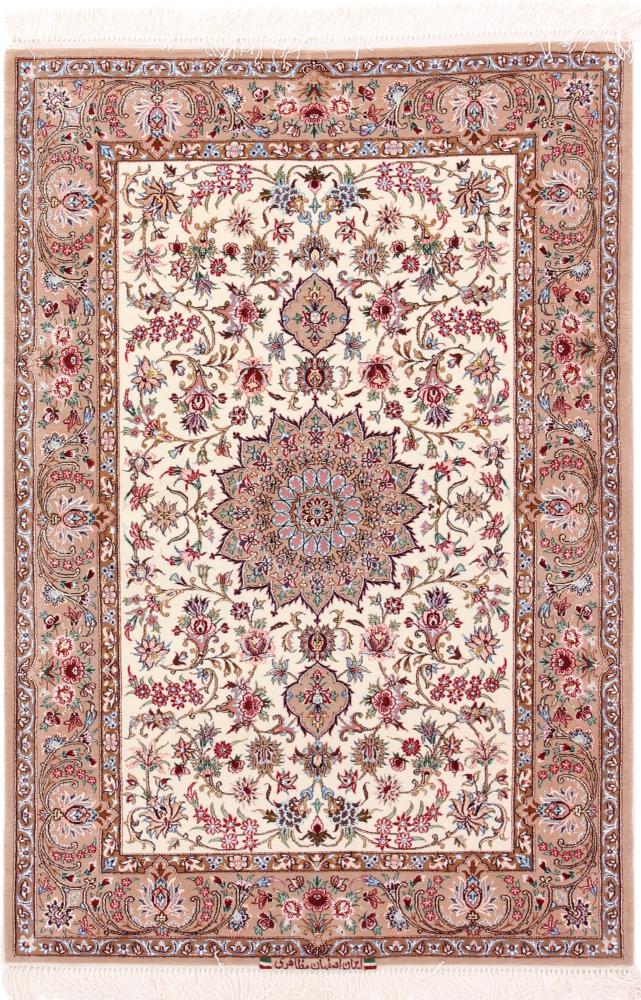Persialainen matto Isfahan Silkkiloimi 161x111 161x111, Persialainen matto Solmittu käsin