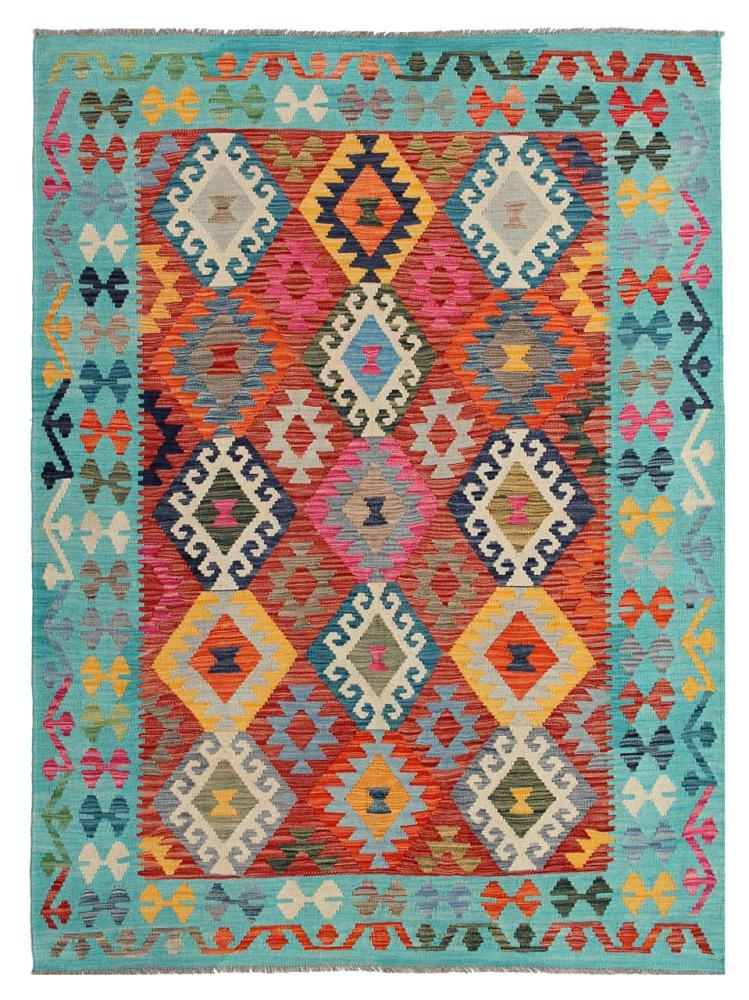 Afghan rug Kilim Afghan 8'2"x5'9" 8'2"x5'9", Persian Rug Woven by hand