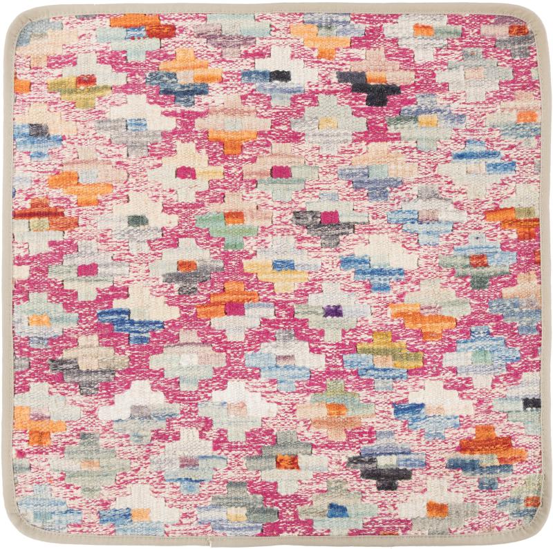 Afghan rug Kilim Afghan Cushion Cover 50x50 50x50, Persian Rug Knotted by hand