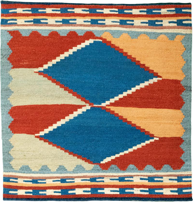 Tapete persa Kilim Fars 105x104 105x104, Tapete persa Tecido à mão