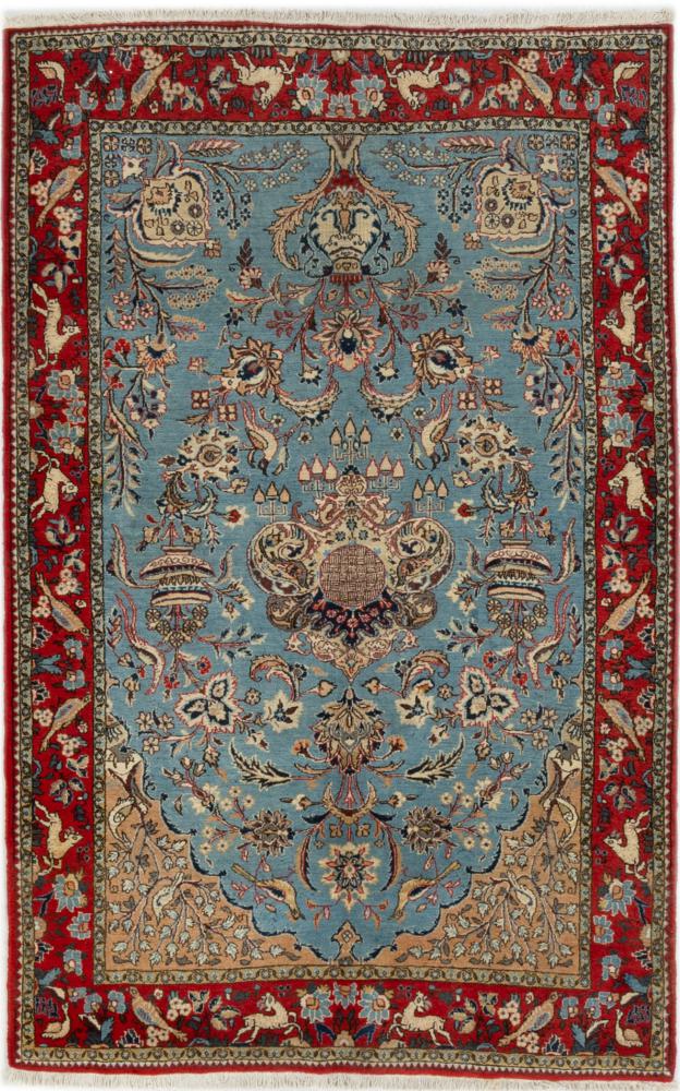 Alfombra persa Ghom 216x138 216x138, Alfombra persa Anudado a mano