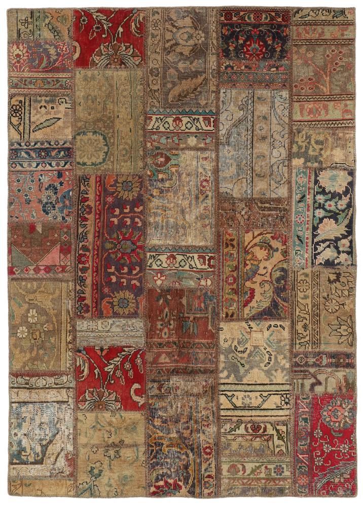 Persisk matta Patchwork 208x143 208x143, Persisk matta Knuten för hand