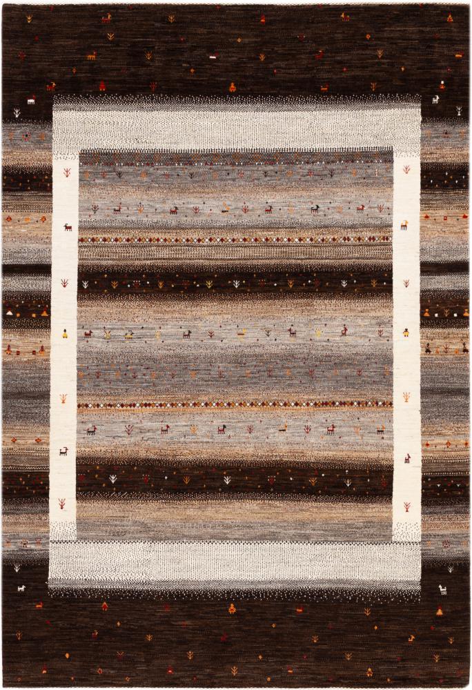 Persian Rug Persian Gabbeh Loribaft Nowbaft 9'7"x6'7" 9'7"x6'7", Persian Rug Knotted by hand