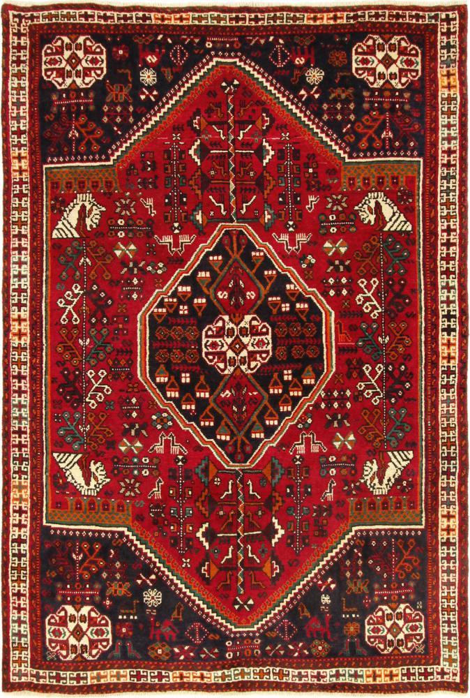 Alfombra persa Ghashghai 279x184 279x184, Alfombra persa Anudado a mano