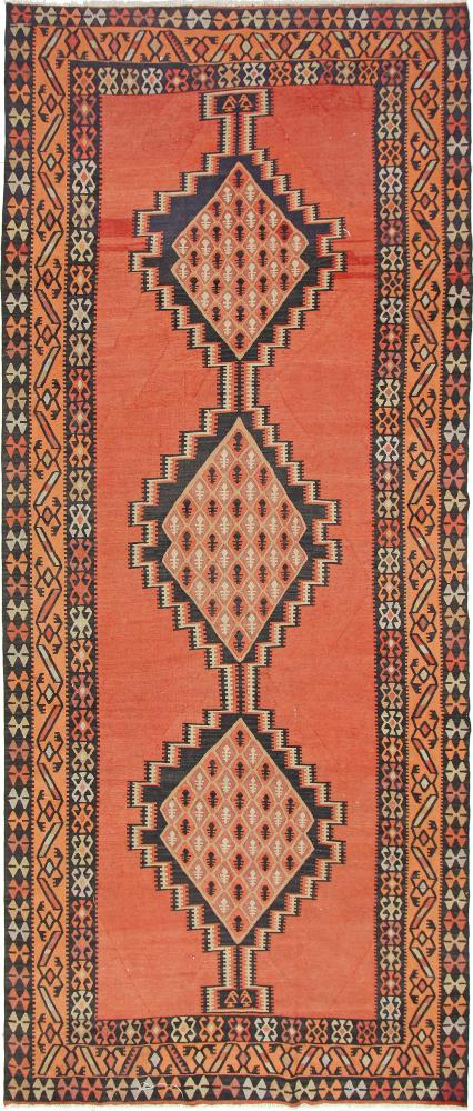 Tapete persa Kilim Fars Azerbaijan Antigo 433x155 433x155, Tapete persa Tecido à mão