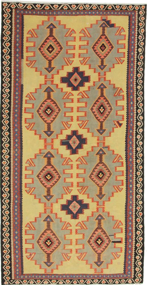 Perzsa szőnyeg Kilim Fars Azerbaijan Antik 10'2"x5'5" 10'2"x5'5", Perzsa szőnyeg szőttesek