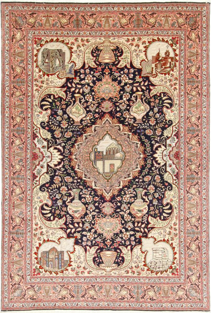 Tapete persa Tabriz 50Raj 301x201 301x201, Tapete persa Atado à mão