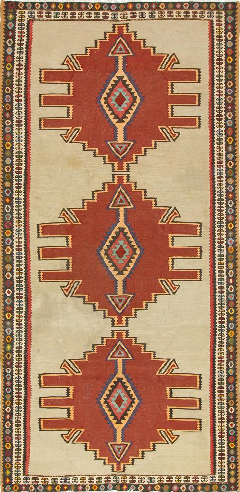 Tapete persa Kilim Fars Azerbaijan Antigo 314x150 314x150, Tapete persa Tecido à mão