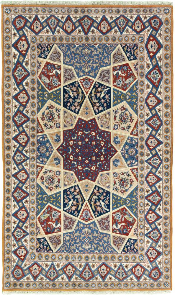 Tapete persa Isfahan Fio de Seda 5'9"x3'5" 5'9"x3'5", Tapete persa Atado à mão