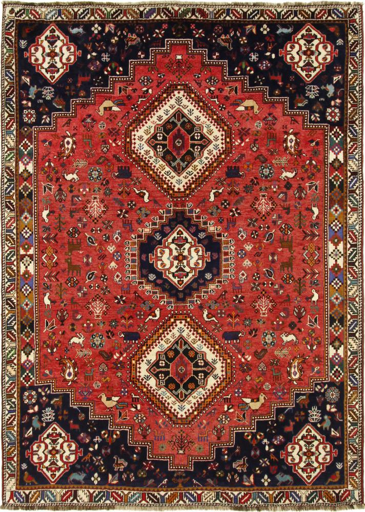 Persian Rug Ghashghai 9'9"x7'1" 9'9"x7'1", Persian Rug Knotted by hand