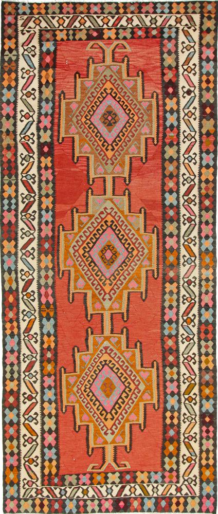 Tapete persa Kilim Fars Azerbaijan Antigo 398x168 398x168, Tapete persa Tecido à mão