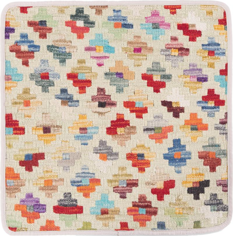 Afghan rug Kilim Afghan Cushion Cover 50x50 50x50, Persian Rug Knotted by hand